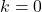 \displaystyle k = 0
