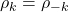 \displaystyle {\rho _k} = {\rho _{ - k}}