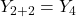 \displaystyle {Y_{2 + 2}} = {Y_4}