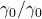 \displaystyle {{{\gamma _0}} \mathord{\left/ {\vphantom {{{\gamma _0}} {{\gamma _0}}}} \right. \kern-\nulldelimiterspace} {{\gamma _0}}}