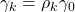 \displaystyle {\gamma _k} = {\rho _k}{\gamma _0}