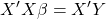 \displaystyle X'X\beta  = X'Y