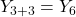 \displaystyle {Y_{3 + 3}} = {Y_6}