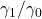 \displaystyle {{{\gamma _1}} \mathord{\left/ {\vphantom {{{\gamma _1}} {{\gamma _0}}}} \right. \kern-\nulldelimiterspace} {{\gamma _0}}}