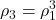\displaystyle {\rho _3} = \rho _1^3
