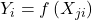 \displaystyle {Y_i} = f\left( {{X_{ji}}} \right)
